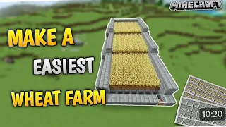 How to make a easiest wheat farm in minecaraft #minecraft