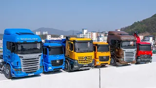 Heavy Trucks Let's check out Bruder trucks and Benz trucks SCANIA trucks