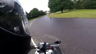 Dog chase on Motorcycle