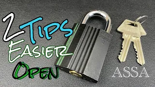 ‘Assa Ruko 2’ padlock pick, gut & tips for an easier open.