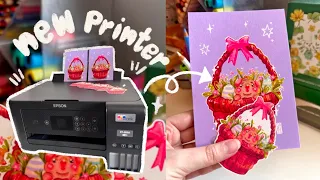 Printing Art Prints & Stickers with My New EPSON ET-2850 Printer for the First Time!✨