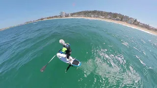 downwind foiling Naish 125lt Axis 1201 3m selfie stick drone view