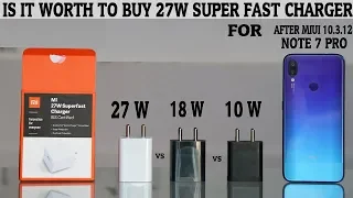 REDMI NOTE 7 PRO- 27 W Super fast Charger vs 18W vs10W#best charger for rn7pro