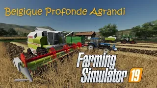 Harvesting wheat mowing windrowing and baling hay│Belgique Profonde Agrandi│fs 19│Timelapse #01