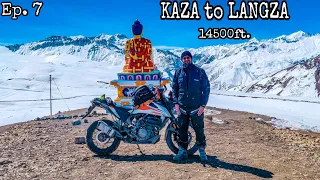 KTM 390 Adventure at 14500ft.  Kaza to Langza | Ep 7 - Winter Spiti | Dream Chaser
