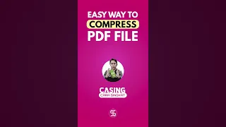 CASING - CARA SINGKAT | How to compress PDF file: From Big PDF to small PDF as wour wish!