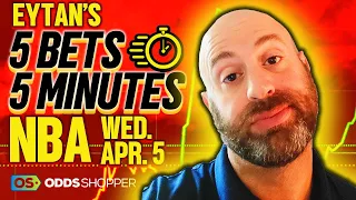 5 Best NBA Bets In 5 Minutes | Wednesday 4/5/23 NBA Picks & Predictions | NBA Player Props Today