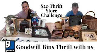 Goodwill Bins Thrift With Me - $20 Thrift Store Challenge - Reselling