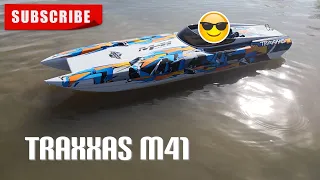 TRAXXAS M41 SPEED BOAT. FIRST RUN. 4S & 6S