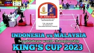 Longset INDONESIA vs MALAYSIA    Regu A KING'S CUP 2023 #sepaktakraw #atlet #rollspike #kingscup2023