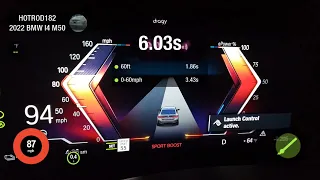 BMW i4 M50 0-60 MPH & Quarter Mile Run