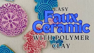 Faux Ceramic Technique with Polymer Clay | Earring Making | Beginner Project