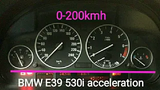 BMW E39 530i acceleration 0-200kmh