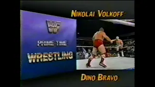 Nikolai Volkoff vs Dino Bravo   Prime Time Oct 8th, 1990