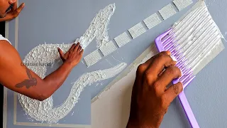 Texture wall putty design Guitar | Home made