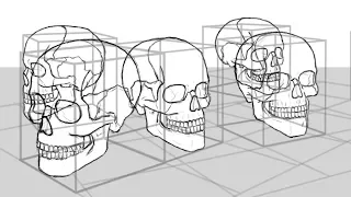 Draw ANYTHING using CUBES! - Drawing Skulls in Perspective