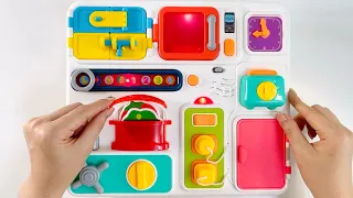 [ToyASMR] 🫑 Cooking Play Big Fidget Board Toy Unboxing 🍎🥬 요리놀이 피젯보드 언박싱