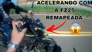 FZ25 COM PIÃO 17 X FZ25 COM REMAP.