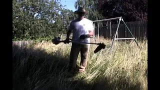 How to cut really tall grass. Wait for it.