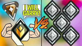 Can a Radiant Carry 1 Bronze VS 5 Silver Players!? - Valorant