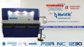 Trimans PBR NC 1230 | 125 MT NC Hydraulic Press Brake | mfg. by NuGEN Machineries Ltd. #MadeInINDIA