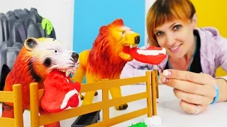 Веселая Школа с Машей Капуки Кануки - Видео для детей - Строим зоопарк
