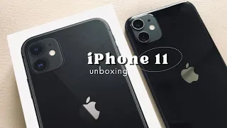 unboxing iPhone 11 (black) in 2022 | accessories + camera test ✨️ (Indonesia)
