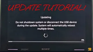 Sony XAV-9500ES update tutorial.