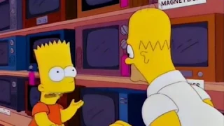 Homer Simpson Buys A New TV