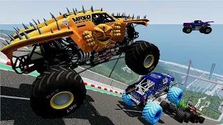 Epic High Speed Monster Truck Jump And Crashes #63 | BeamNG Drive | BeamNG ASna