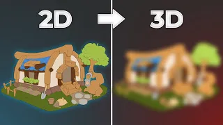 Создаем домик в 3D по 2D рисунку