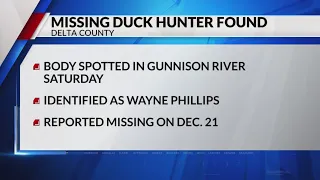 Body of duck hunter found 2 months after going missing