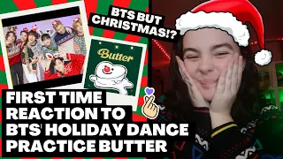 FIRST TIME REACTING TO BTS Butter Holiday Remix & Dance Practice 🎄💜