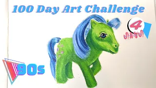 DRAWING MY LITTLE PONY | 100 Day Art Project #Shorts