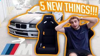 E36 M3 GETS BUCKET SEATS AND MORE MODS!!!