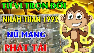 Tử Vi Trọn Đời Nhâm Thân 1992 Nữ Mạng Nổ Lộc Trúng To Đổi ĐỜi Quá Giàu