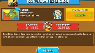 BTD6 “Keep up with biker bones” quest in 1:13! Easy tutorial for beginners (mobile + PC players)!