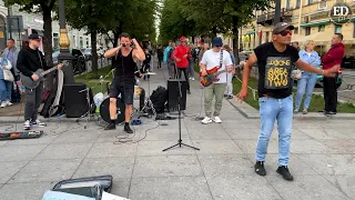 Уличные музыканты Visconti в Санкт-Петербурге – каверы на известные песни: попурри