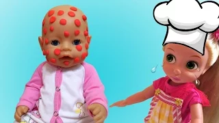 Кукла Беби Борн и Рапунцель остались одни дома  Doll Baby Born and Rapunzel were alone at home