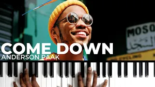 How To Play "COME DOWN" By Anderson Paak | Piano Tutorial (Funk Hip Hip Soul)