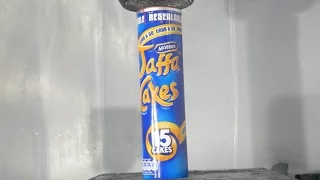 Crushing 15 Jaffa Cakes with Hydraulic Press!