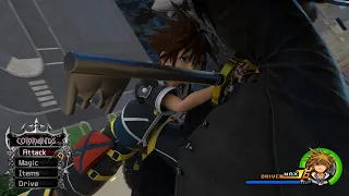 Sora's Reaction Command on Sephiroth