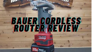 #658 Bauer Cordless Router Review for Freehand Carving Wood Signs