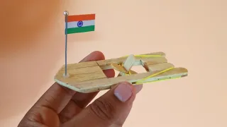 How To Make Popsicle Sticks Boat | Elastic Band Paddle Boat | Wooden Toy Boat Using Popsicle Sticks