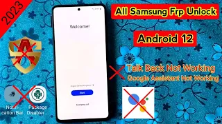 All Samsung Frp Bypass | Google Assistant Not Working No Talk Back A10s/A20s/A51/A12 Account Delete