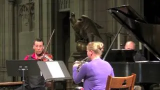 Excerpt from Brahms Trio in E-flat for French horn violin and piano Op. 40 IV:Allegro con brio