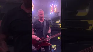 James Hetfield Metallica Smokes Cigar at Ford Field best front row video detroit nov 12 2023