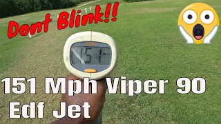 INSANE SPEED! 151mph E-flite Viper 90mm EDF JET #rcplane #shorts #aeroplane