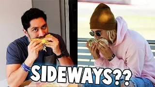 Eating Food Sideways like Justin Bieber!