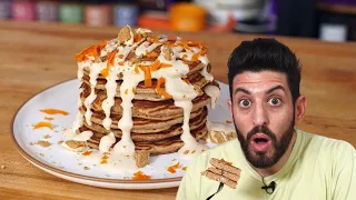 I used boxed Carrot Cake Mix to make these Carrot Cake Pancakes!